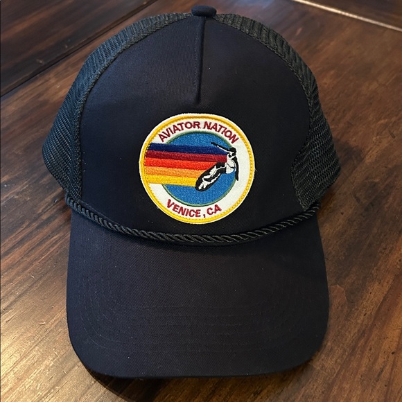 Aviator Nation Other - NWOT Aviator Nation Black Hat with Colorful Patch Venice Beach, CA